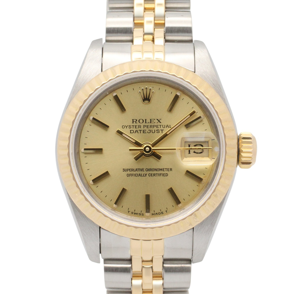 Rolex Datejust 91 Series Wristwatch, 18K (Yellow Gold) Stainless Steel, Ladie...